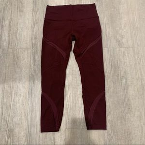 Burgundy Lululemon Leggings